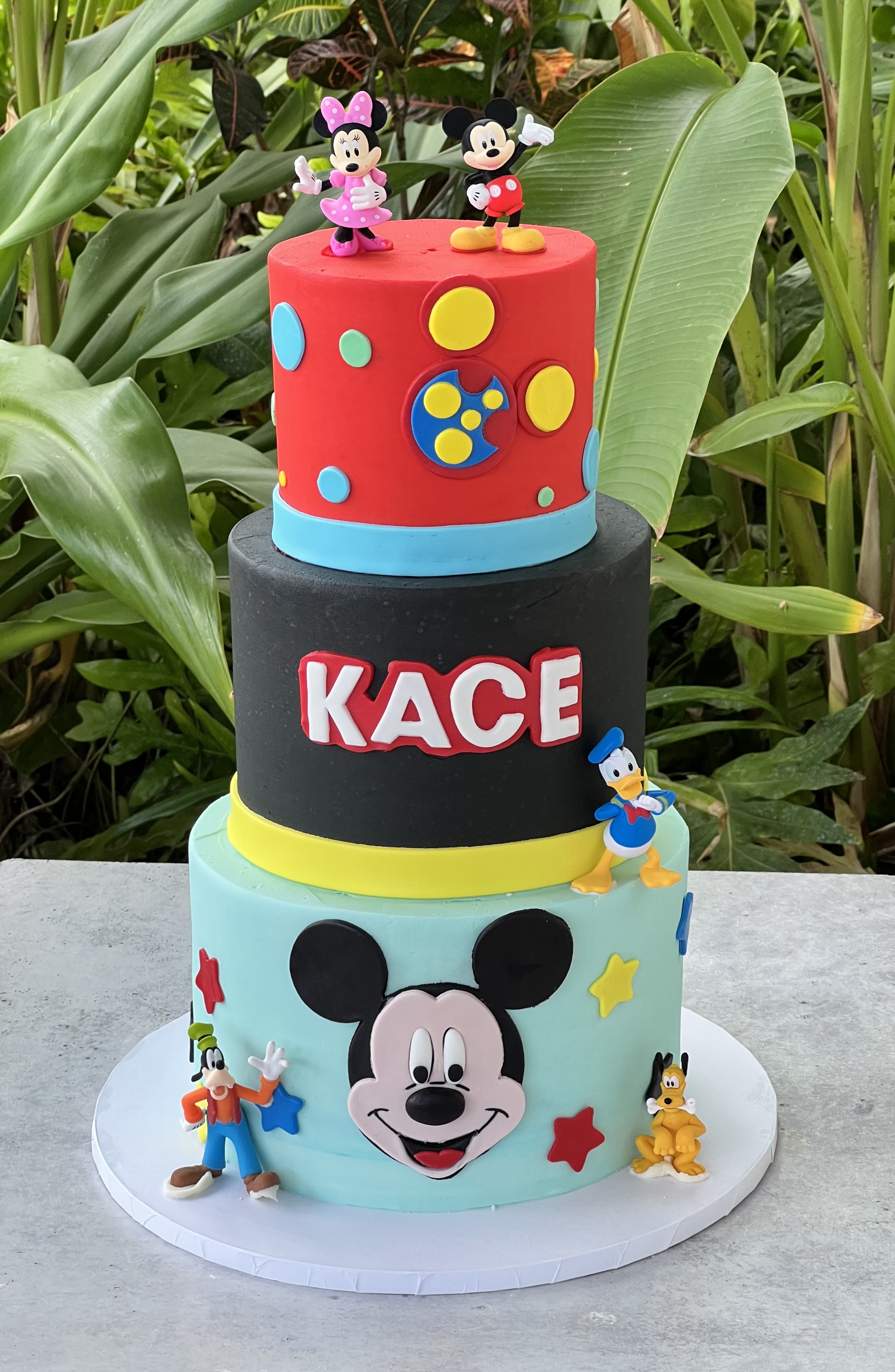 Mickey Mouse 2 Tier Birthday Cake - Customized Cakes in Lahore